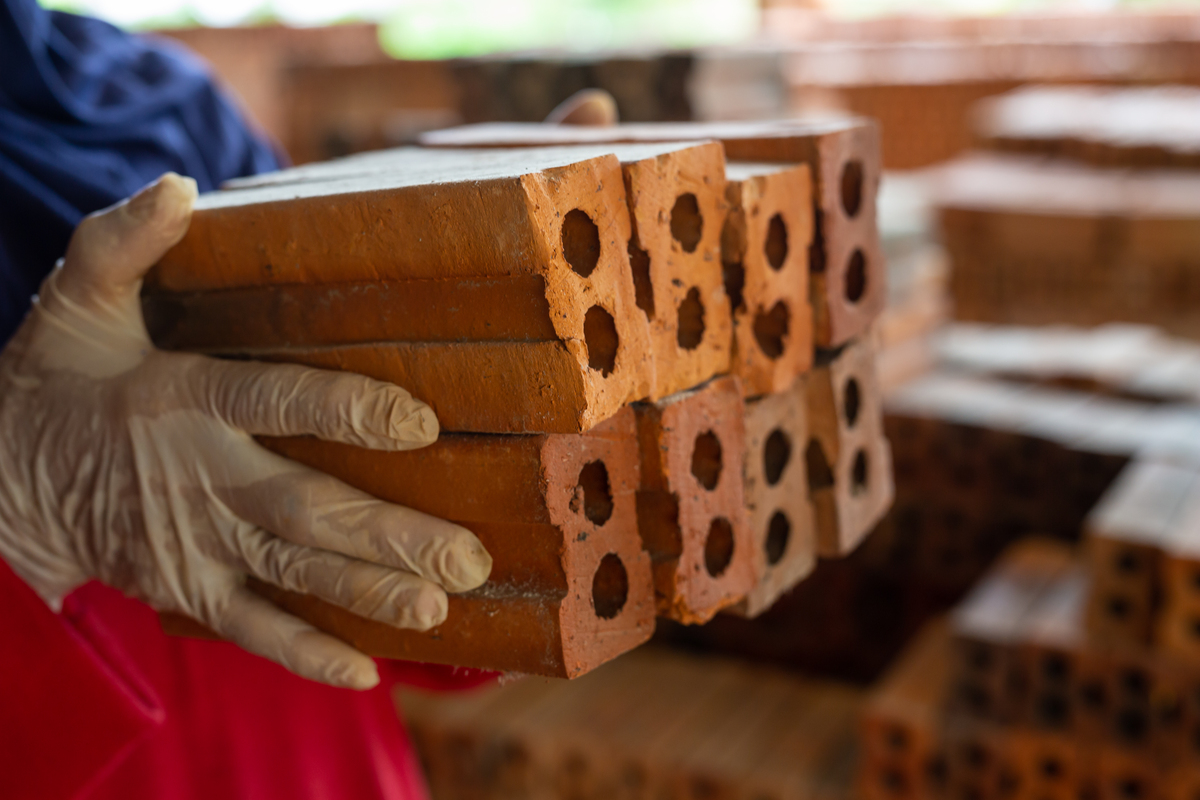 Brick-Piles-Placed-on-the-Factory-Floor-Construction-Materials