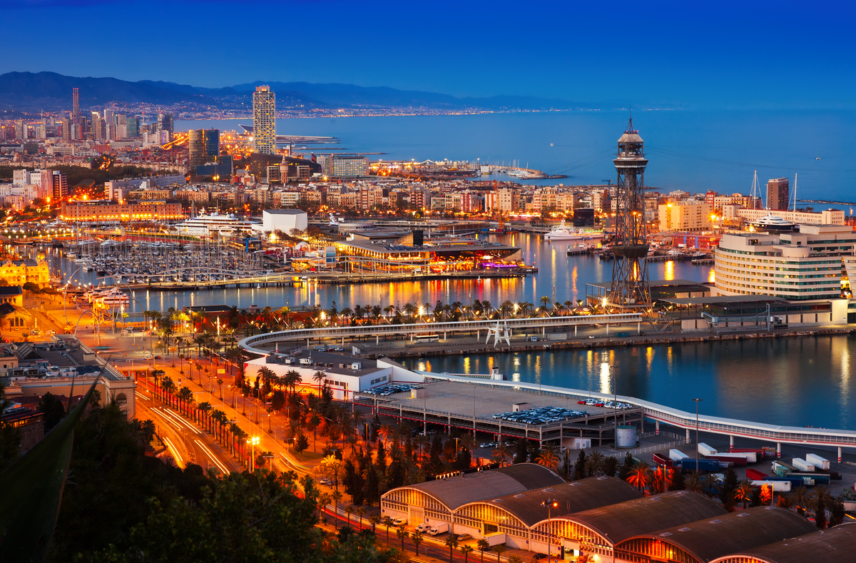 port-barcelona-during-evening-spain-Smart-Cities-in-the-World